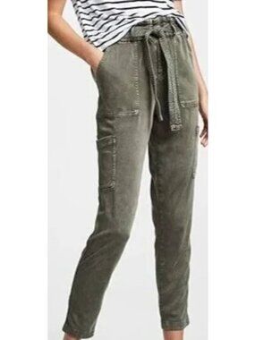 SPLENDID Olive Army Green Paperbag High Waist Pants Size 27 NEW NWT